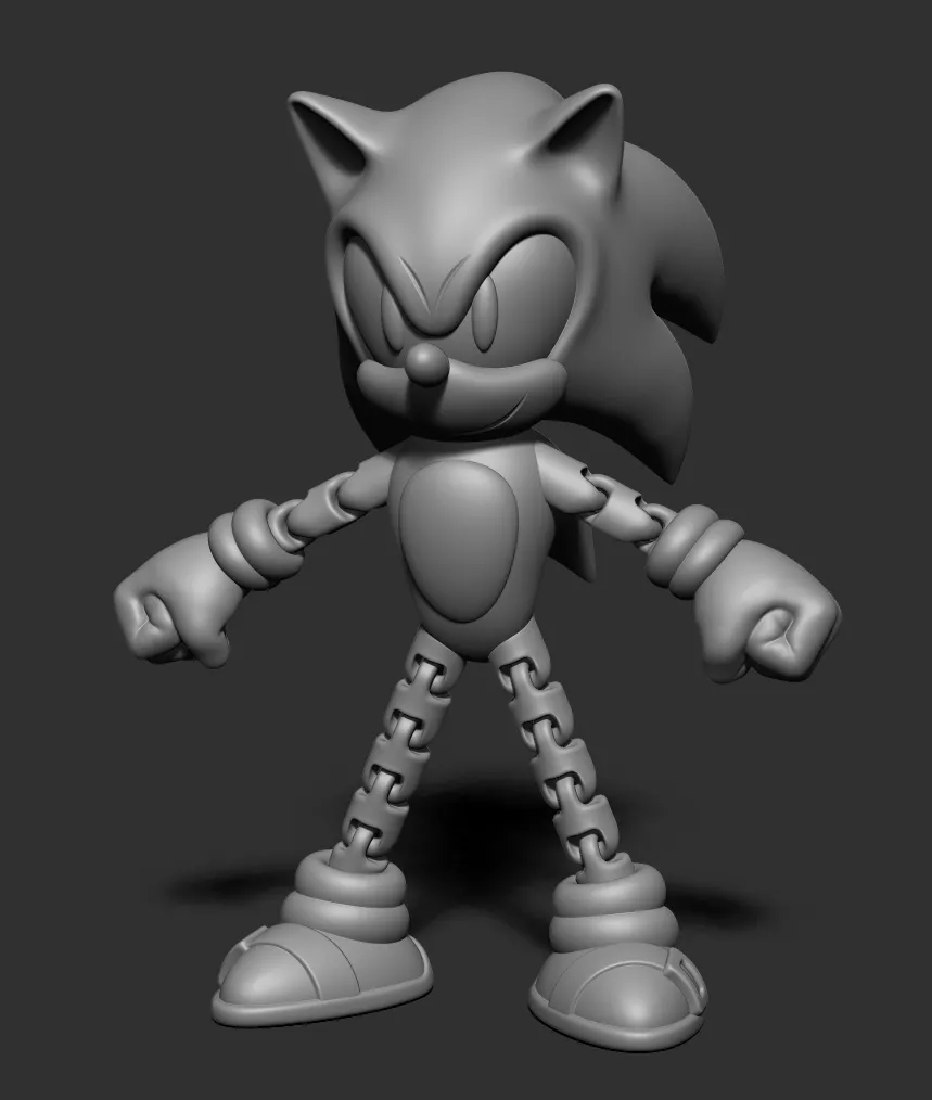 Sonic Fanart articulated, photo 2 of 3 - Sonic Fanart articulated Toys & Games