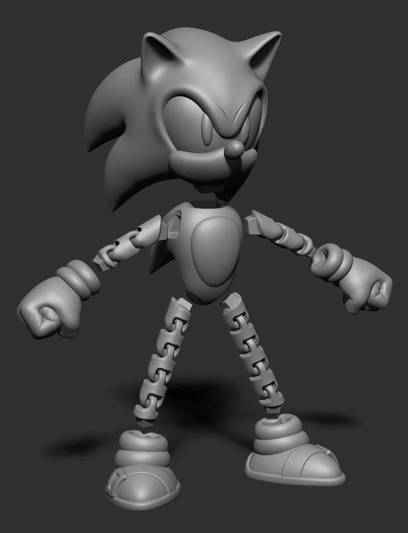 Sonic Fanart articulated, photo 3 of 3 - Sonic Fanart articulated Toys & Games