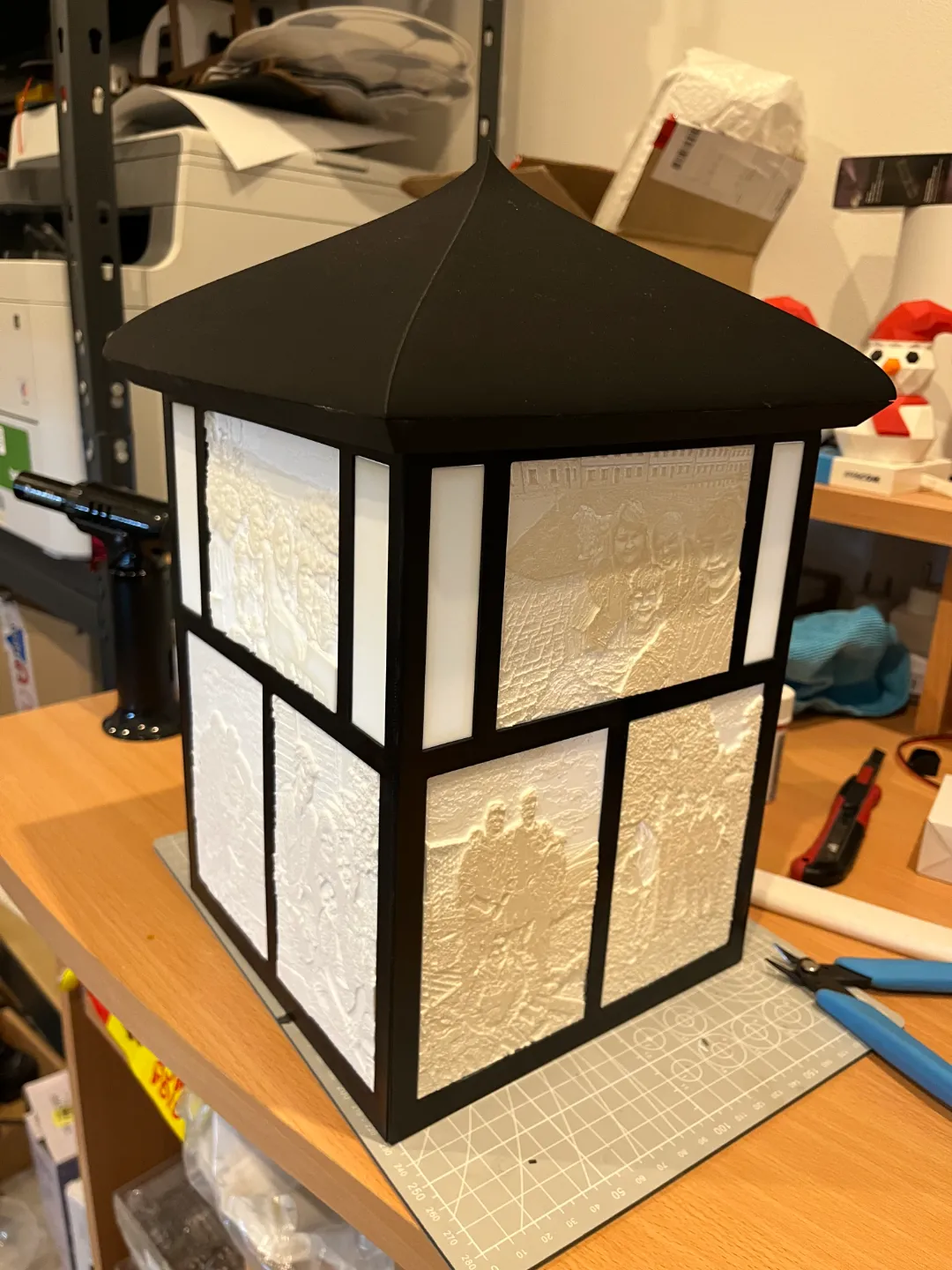 Big Lithophane Lantern with family pictures, photo 2 of 4 - Big Lithophane Lantern with family pictures Home Decor Items