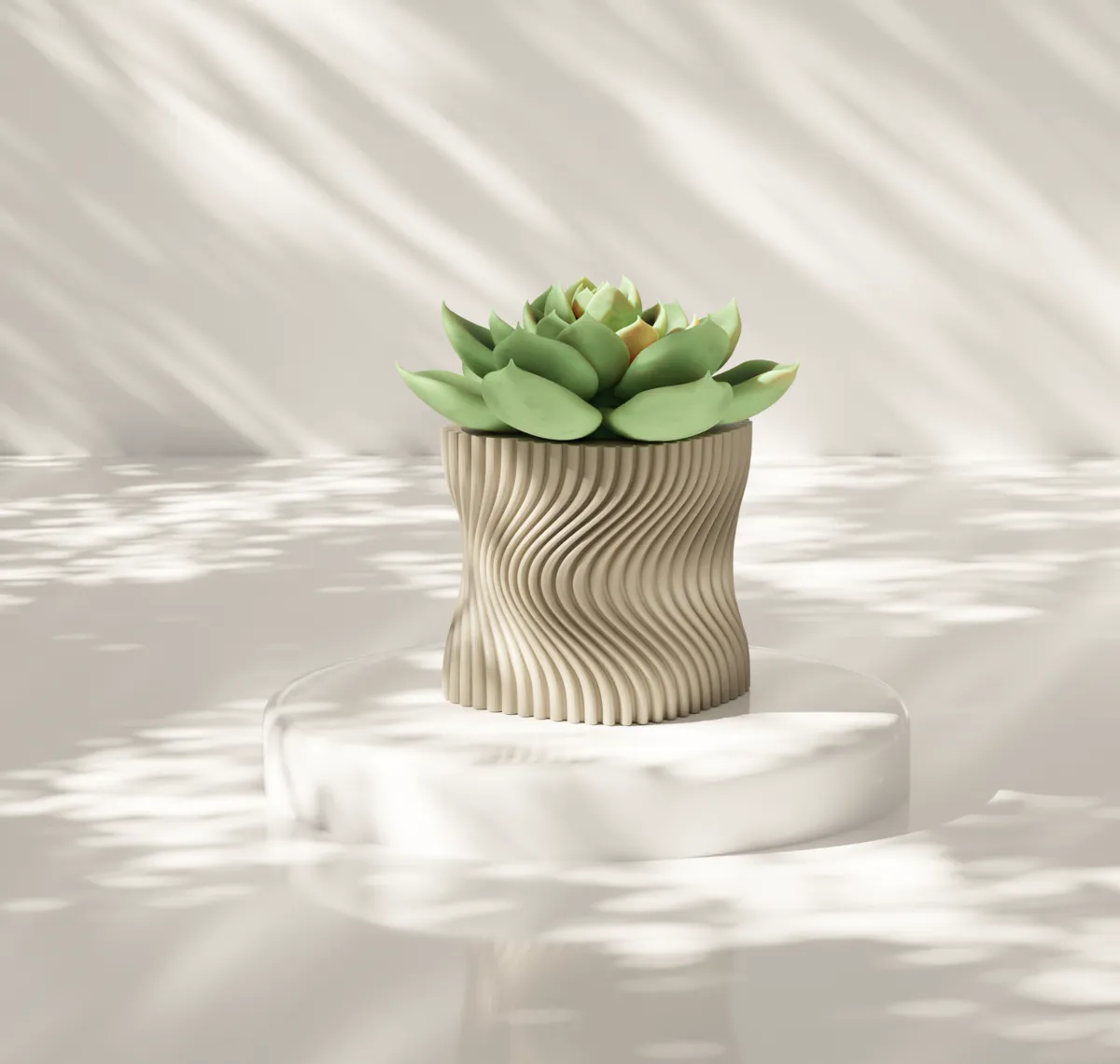 Modern Twisted Succulent Planter, photo 2 of 4 - Modern Twisted Succulent Planter Garden & Outdoor