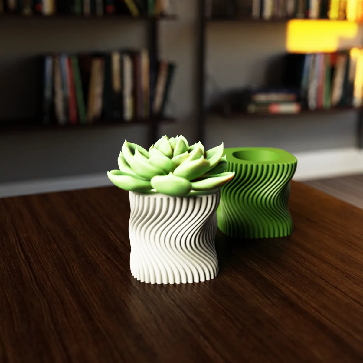 Modern Twisted Succulent Planter, photo 3 of 4 - Modern Twisted Succulent Planter Garden & Outdoor