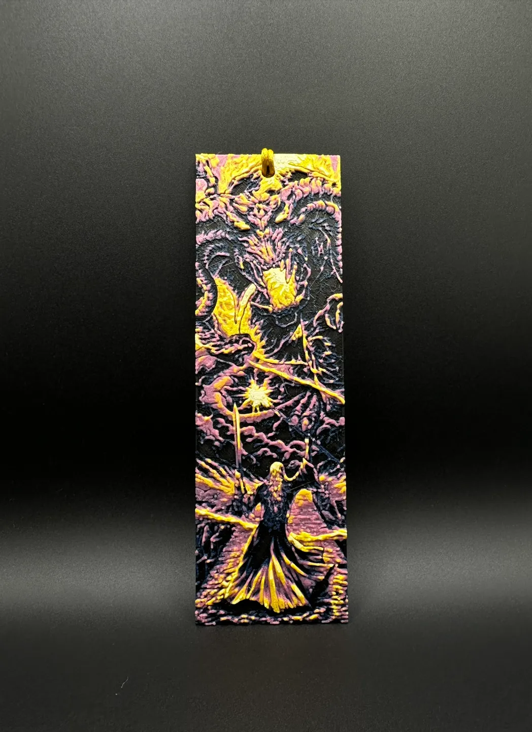 Gandalf vs. Balrog Bookmark - HueForge, photo 2 of 2 - Gandalf vs. Balrog Bookmark - HueForge Generative Art