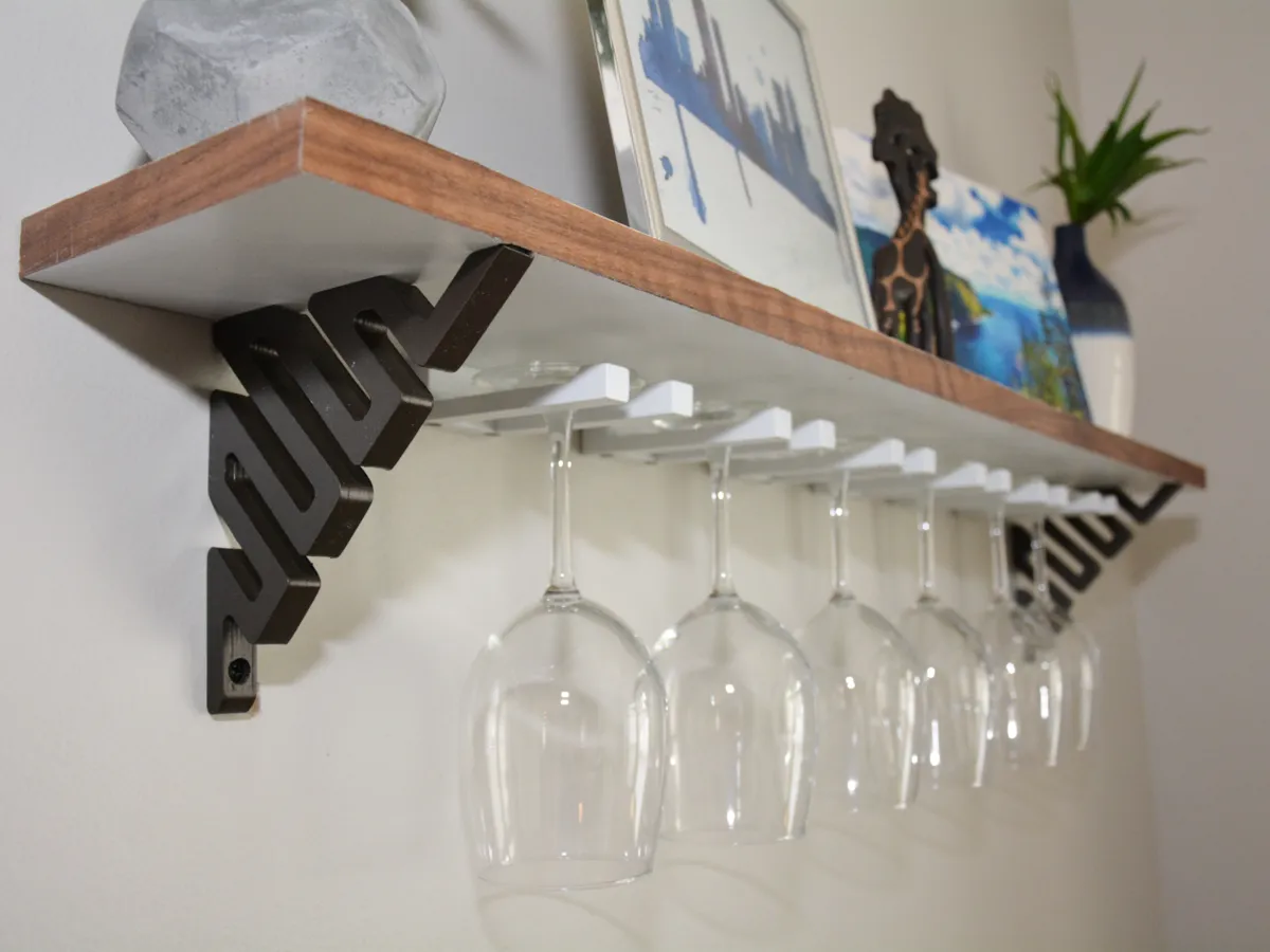 Wine Glass Holder Brackets for Shelf