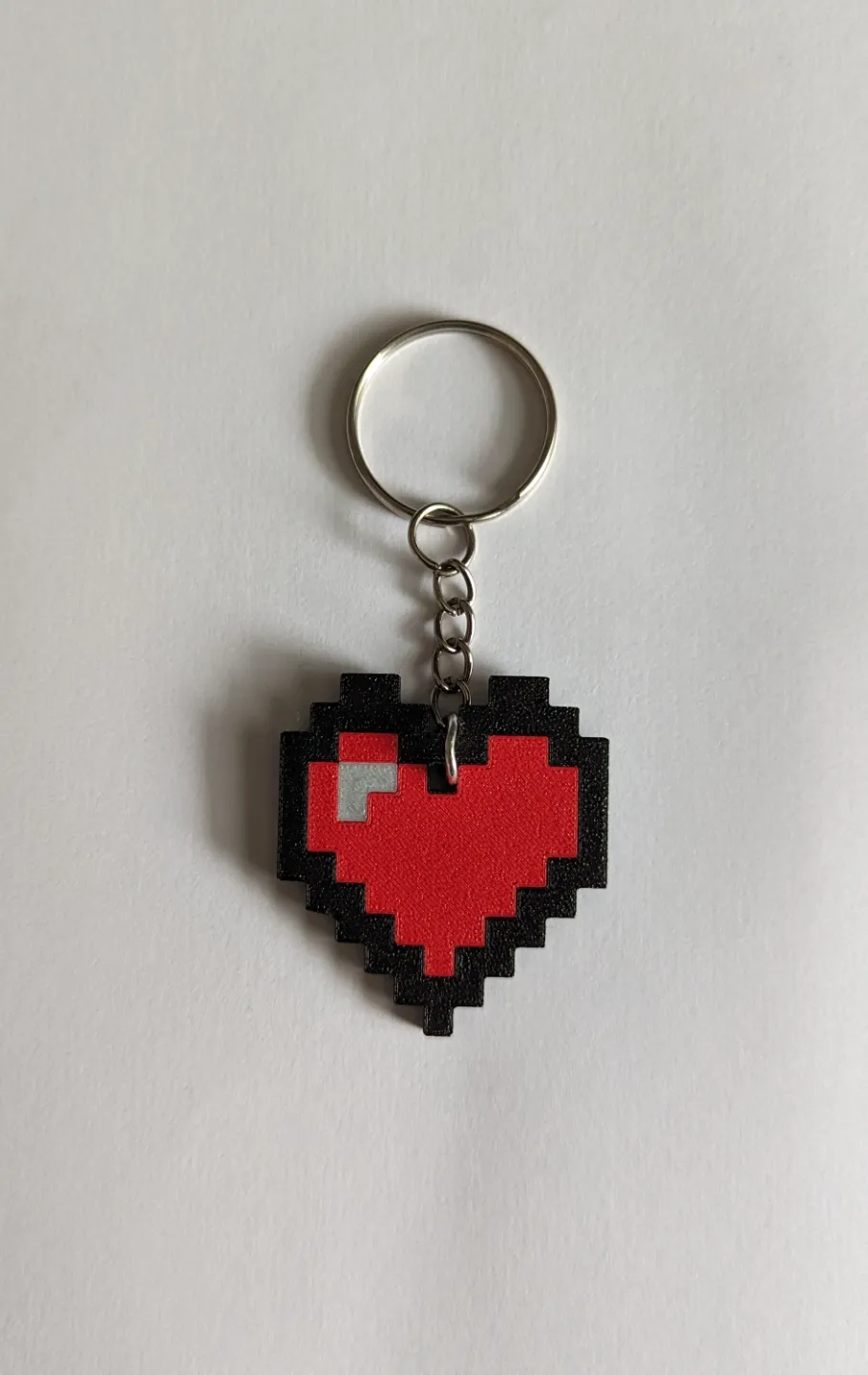 Pixel Heart (100%) Keychain