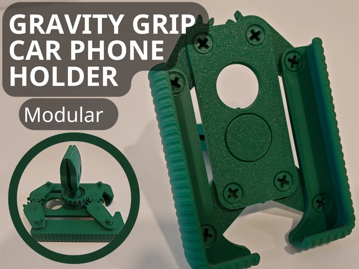 Modular Gravity Grip Car Phone Holder