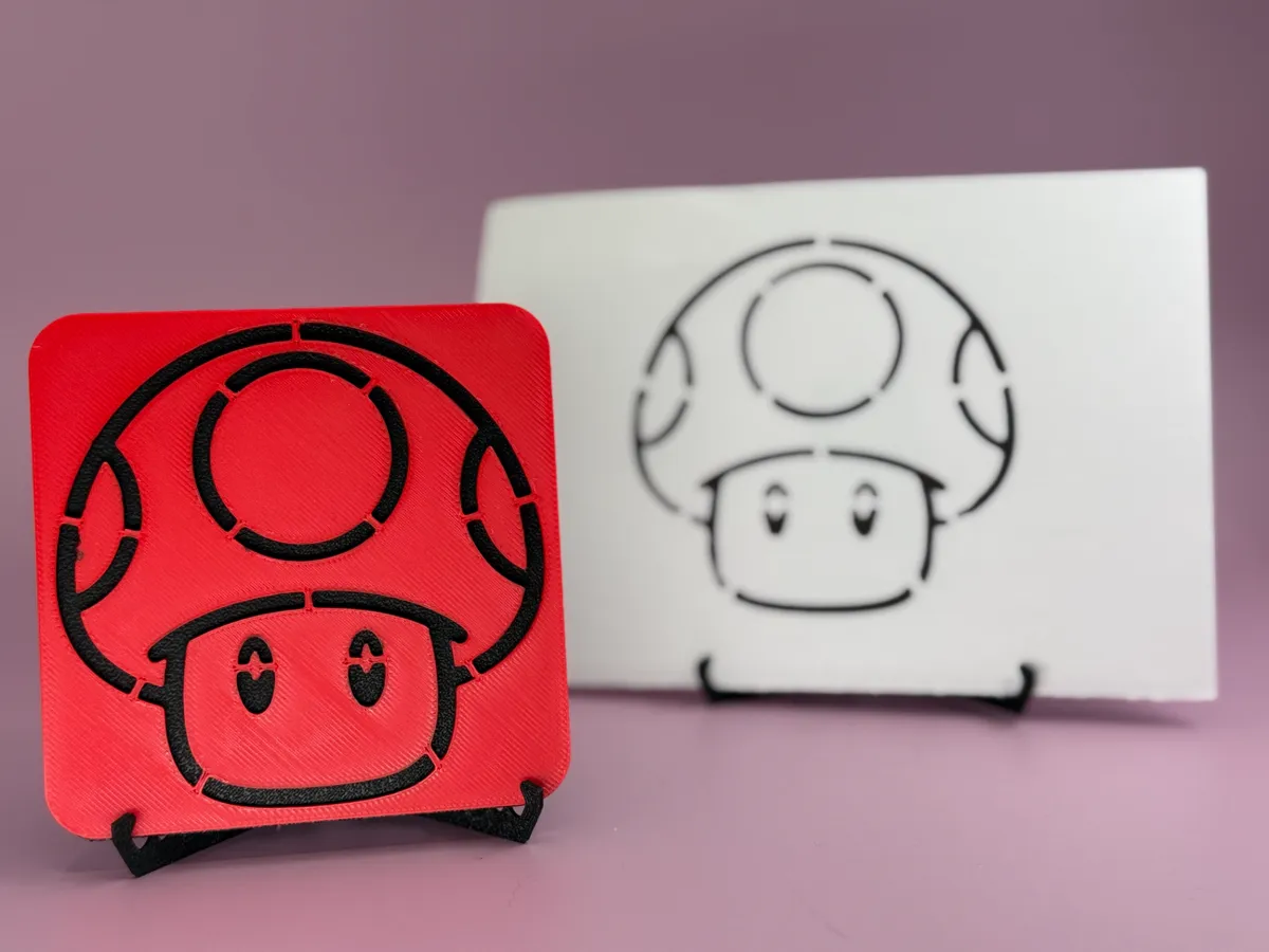 Mushroom - drawing stencil for kids