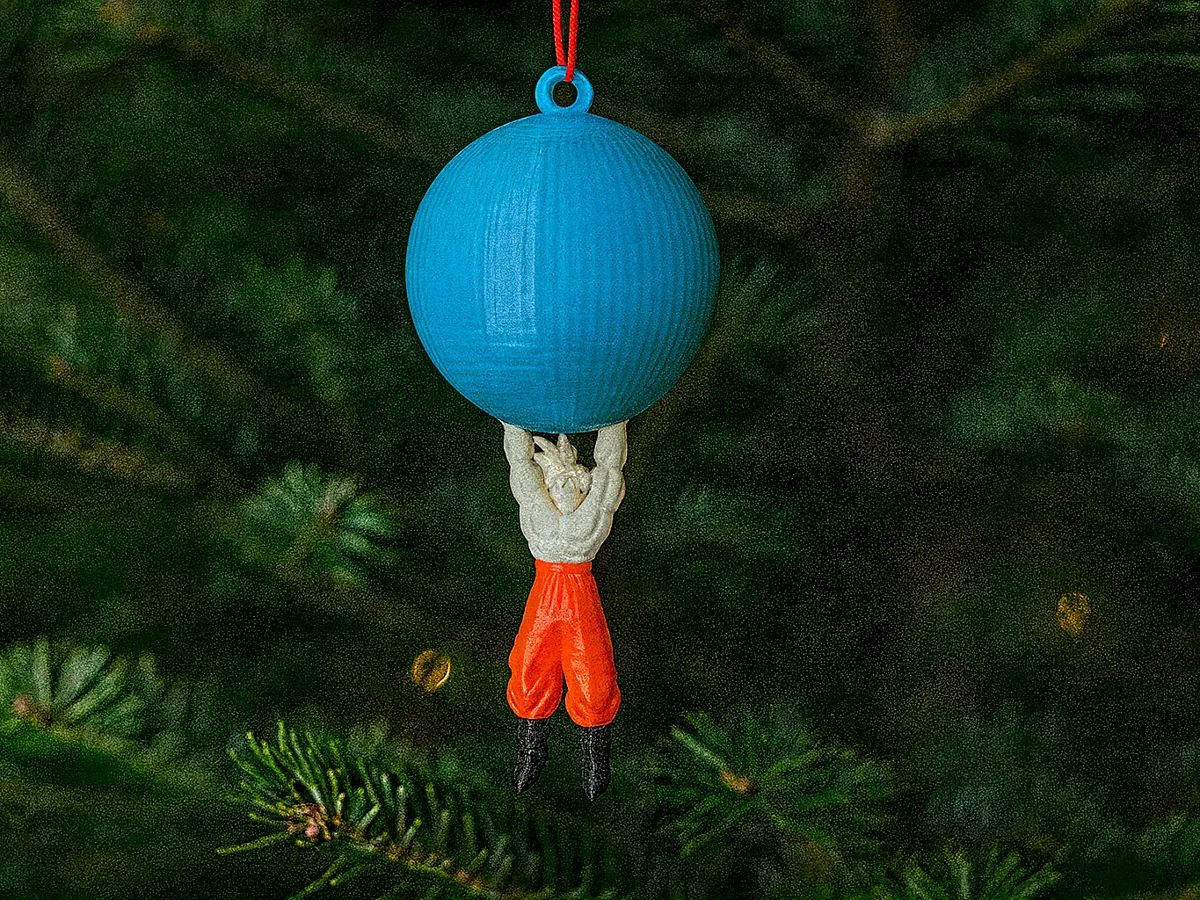 Goku genkidama Christmas tree ornament