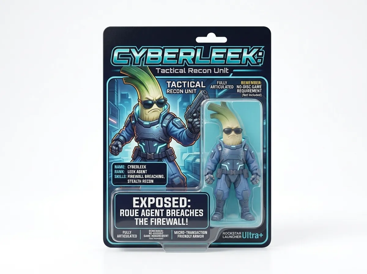 GTA 6 CYBERLEEK Leek Agent Sci-Fi Action Figure, photo 2 of 2 - GTA 6 CYBERLEEK Leek Agent Sci-Fi Action Figure Household