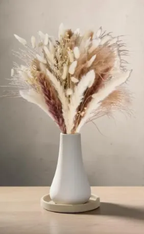 Organic Teardrop Vase & Tray Set for dried flowers, photo 4 of 4 - Organic Teardrop Vase & Tray Set for dried flowers Household