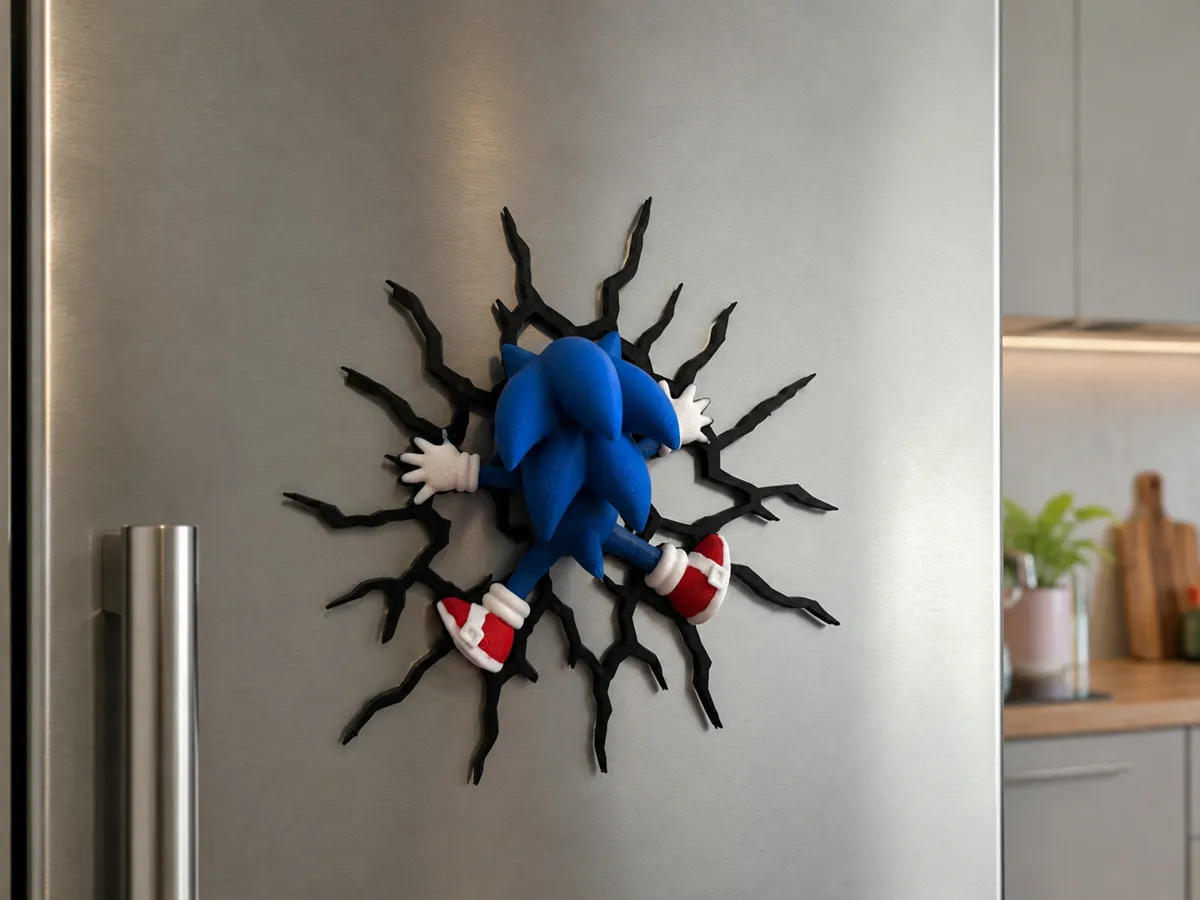 Sonic The Hedgehog Wall Splat - Magnet Decor - Decor, in stock in India