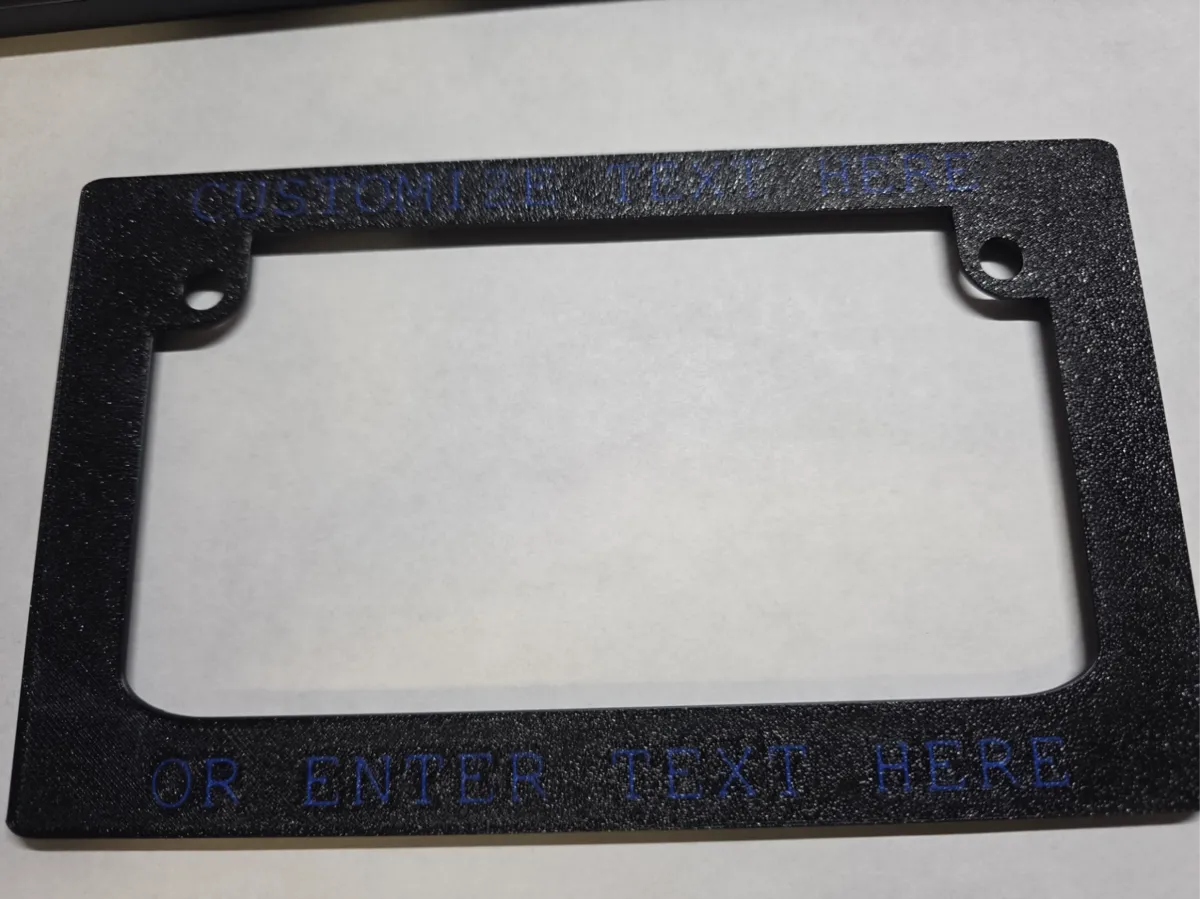 Motorcycle License Plate frame customizable text - Motorcycle Parts & Covers, in stock in India