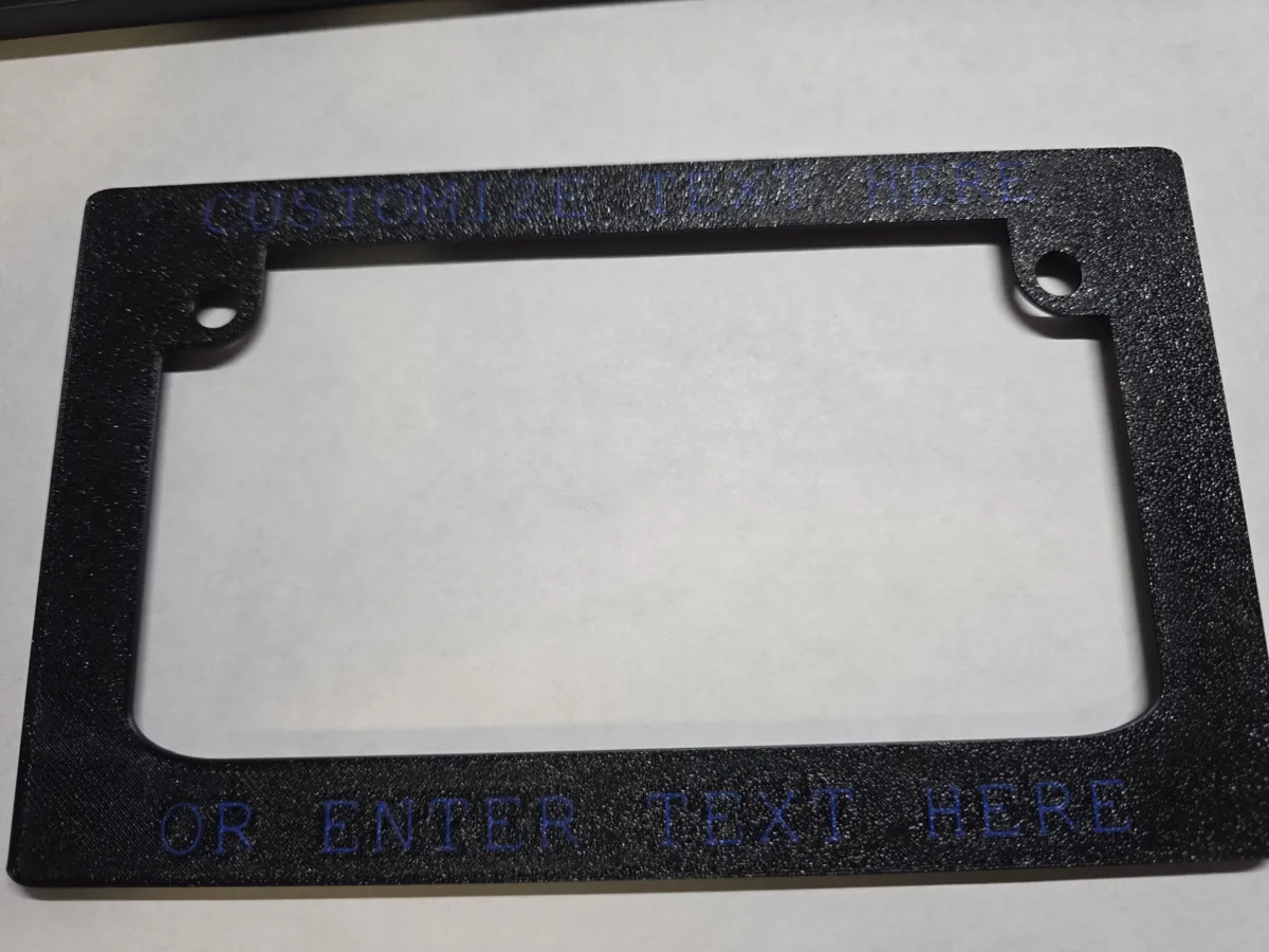 Motorcycle License Plate frame customizable text, photo 3 of 4 - Motorcycle License Plate frame customizable text Car & Vehicle