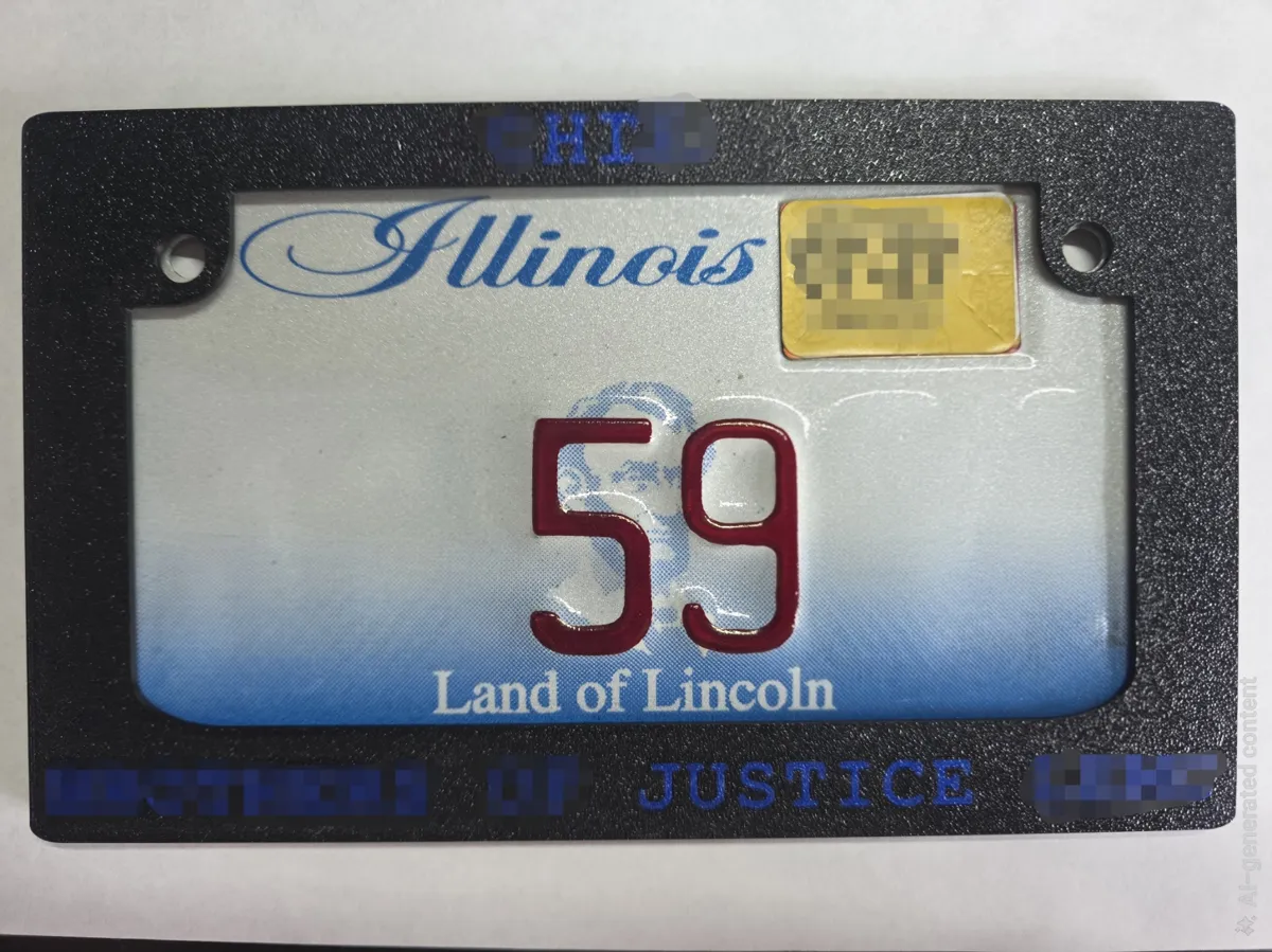 Motorcycle License Plate frame customizable text, photo 4 of 4 - Motorcycle License Plate frame customizable text Car & Vehicle