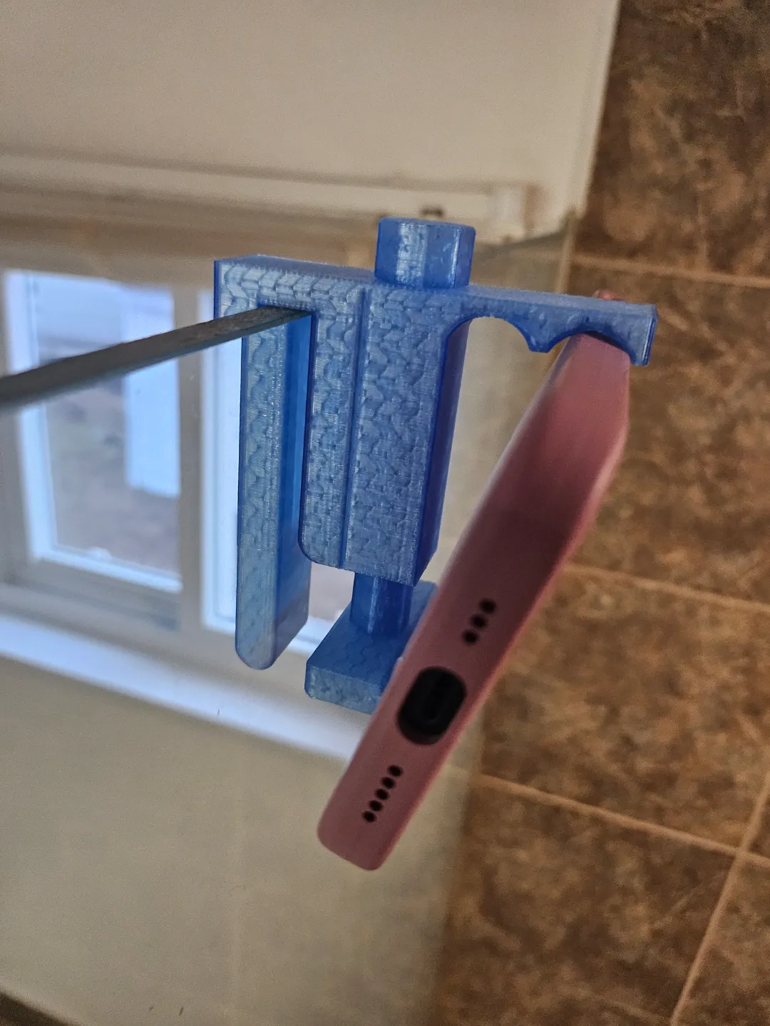 Universal Shower Glass Phone Holder - Wall & Bedside Mobile Holders, in stock in India