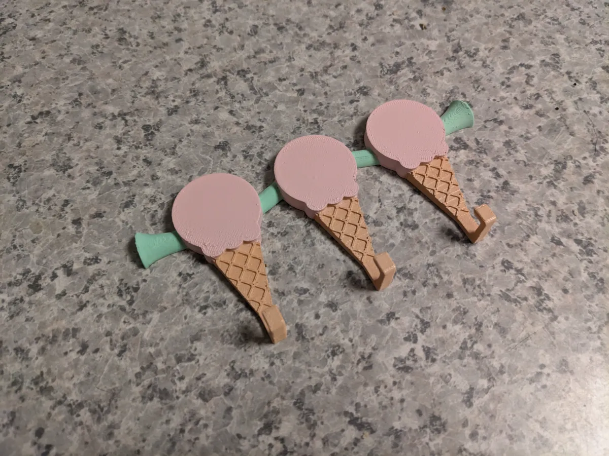 Ice Cream Cone Key Ring Hanger, photo 3 of 4 - Ice Cream Cone Key Ring Hanger Keychains