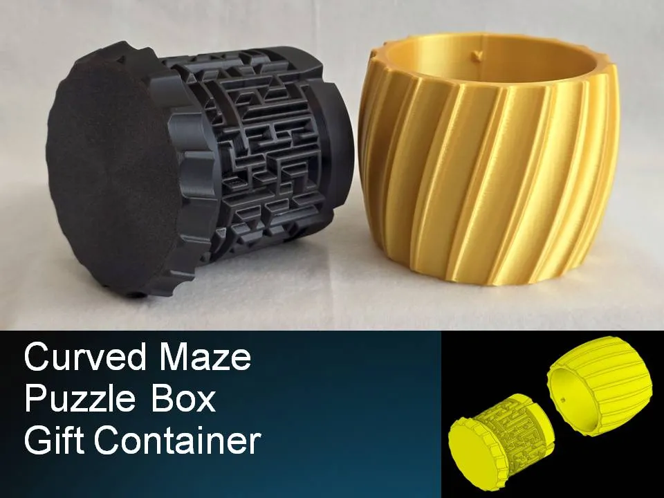 Curved Maze Puzzle Box - Gift Container - Puzzle Boxes & Secret Boxes, in stock in India
