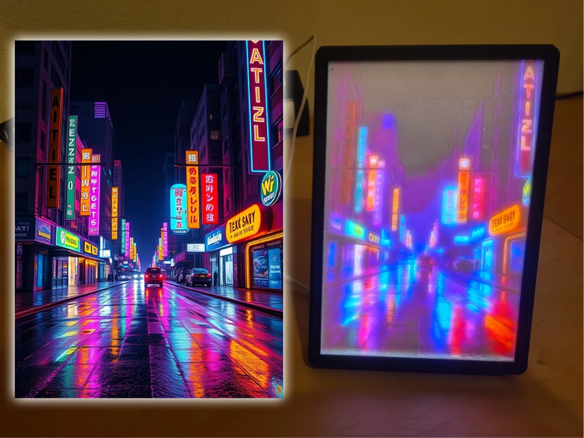 Asian Street Lithophane ( CMYK Kit) - Lithophane Photo Panels, in stock