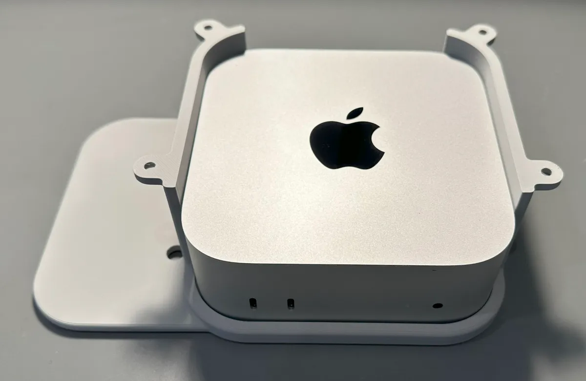 Under-desk Mount w/Shelf for M4 Mac mini, photo 2 of 4 - Under-desk Mount w/Shelf for M4 Mac mini Storage & Organisation