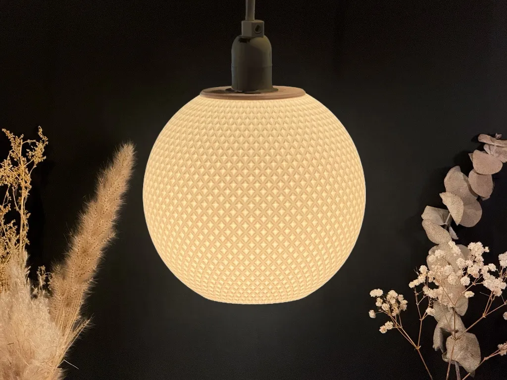 Pendant Lamp Shade | 15cm Sphere, Checkerboard - Decor, in stock in India