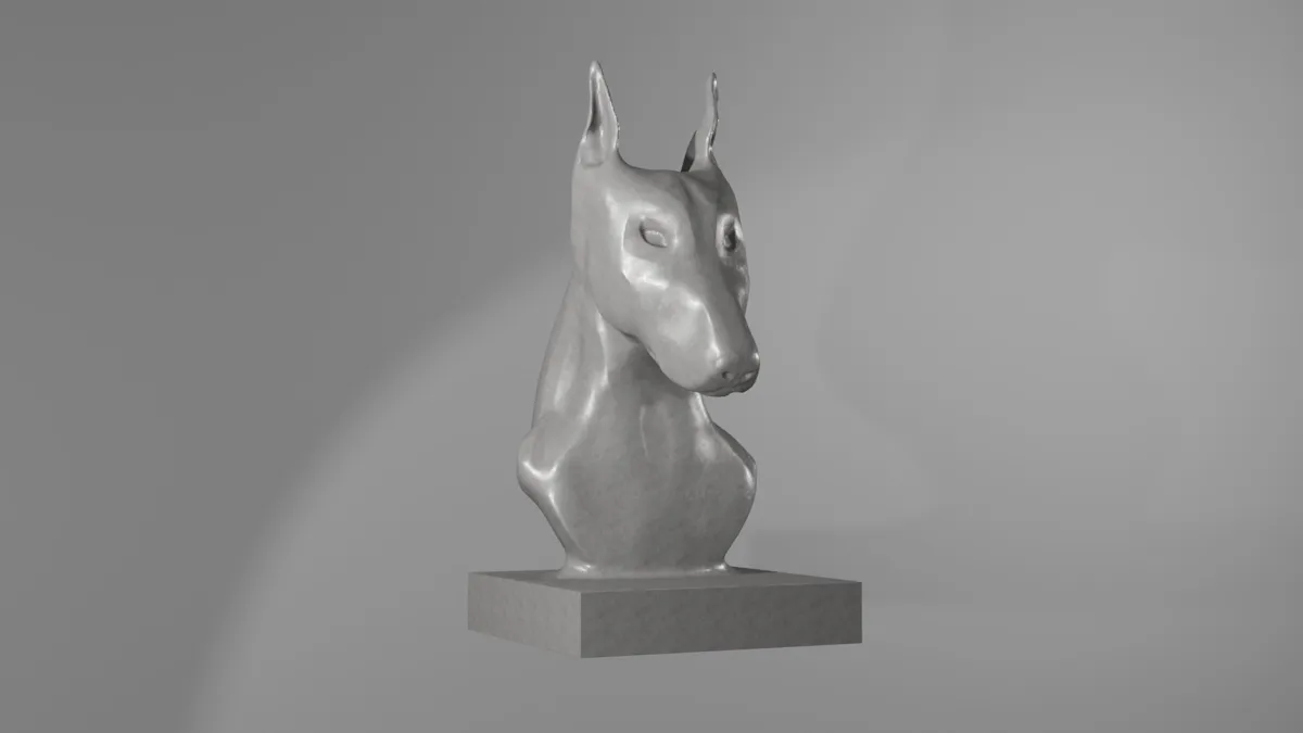 Doberman Bust, photo 2 of 4 - Doberman Bust Art