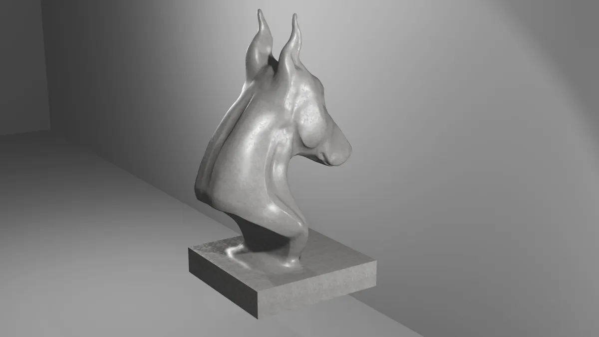 Doberman Bust, photo 3 of 4 - Doberman Bust Art