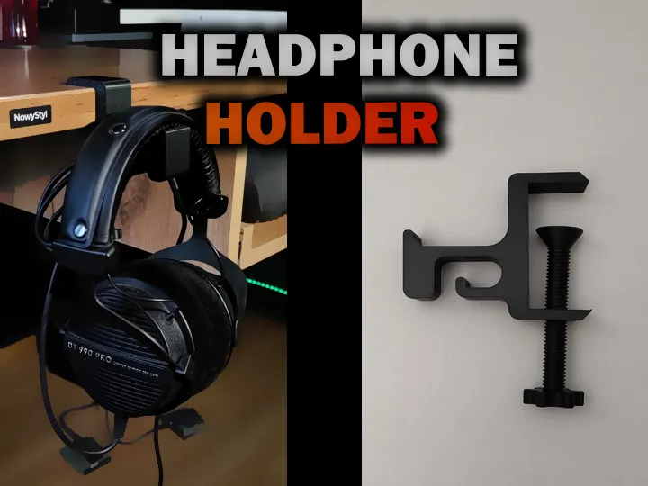 Headphone holder with cable management - Office, in stock in India
