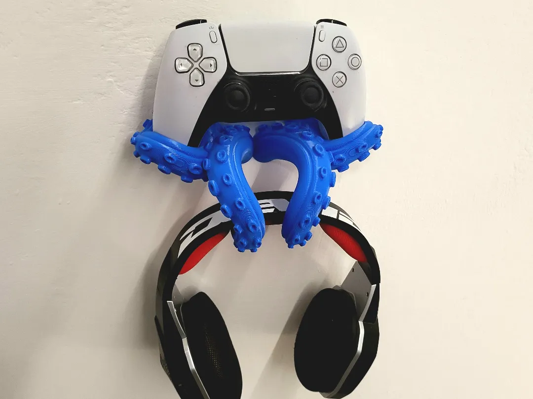 ps5 wall stand controller + headphone