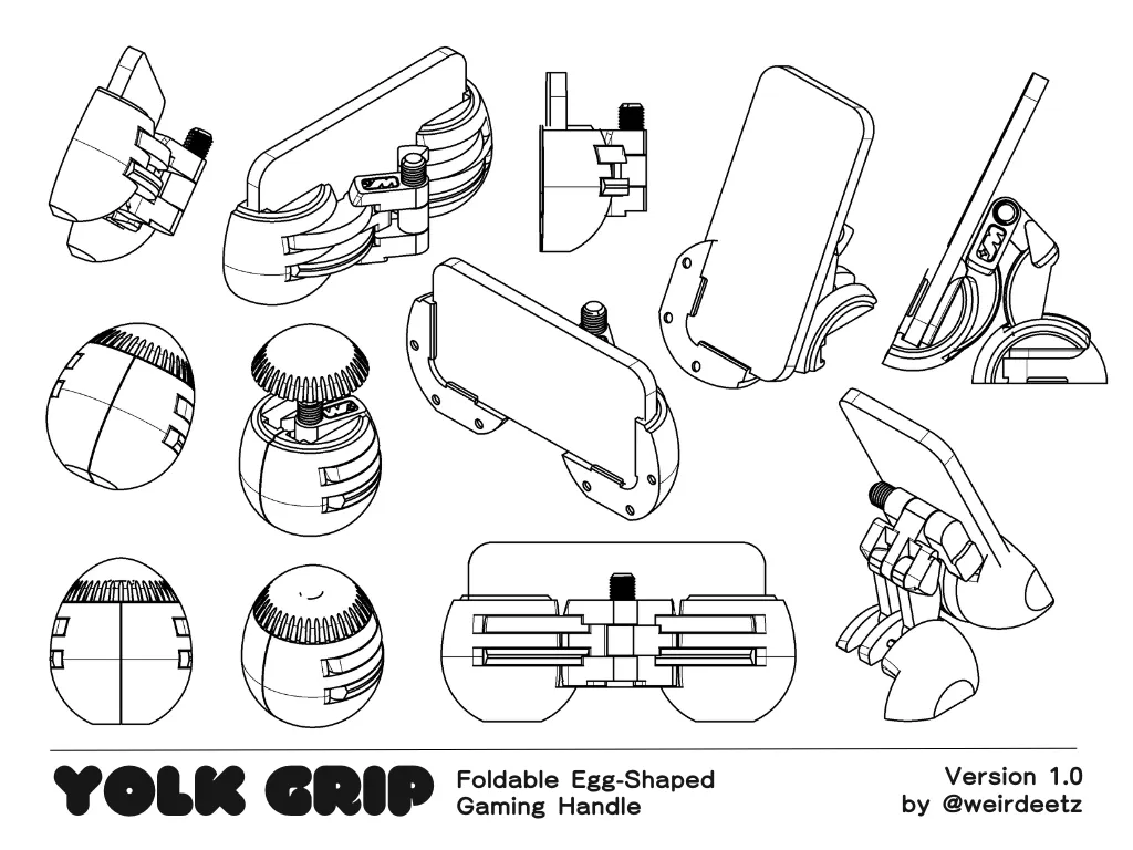 Yolk Grip Foldable Egg-Shaped Phone Handle - Knobs & Handles, in stock in India