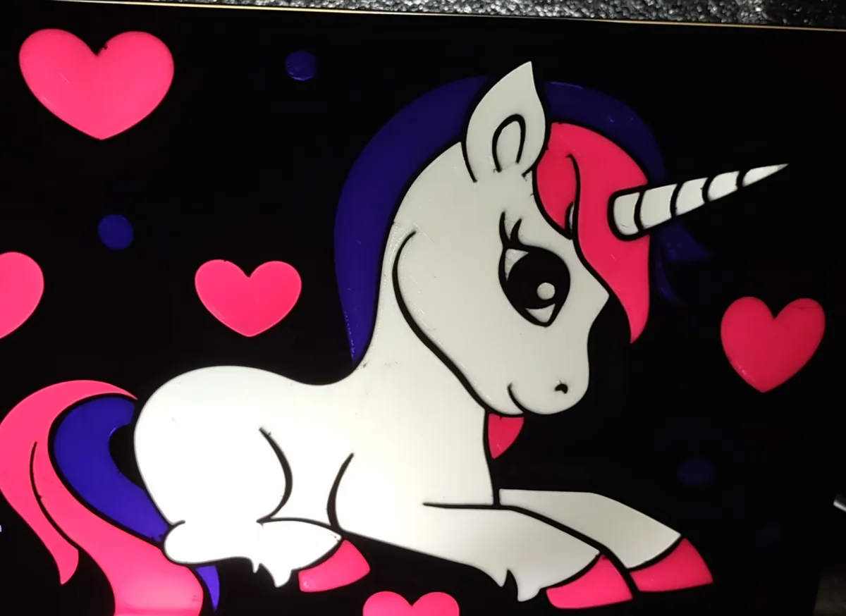 Valentines Day Unicorn Light Box