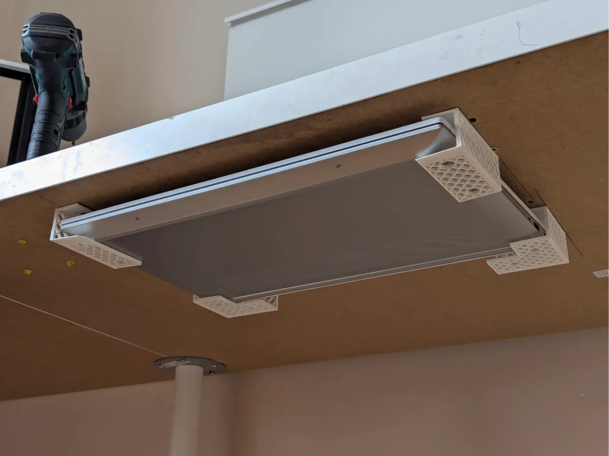 Under desk laptop tray