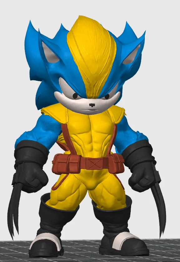 Sonic x Wolverine - Multicolor, photo 3 of 4 - Sonic x Wolverine - Multicolor Figurines & Collectibles