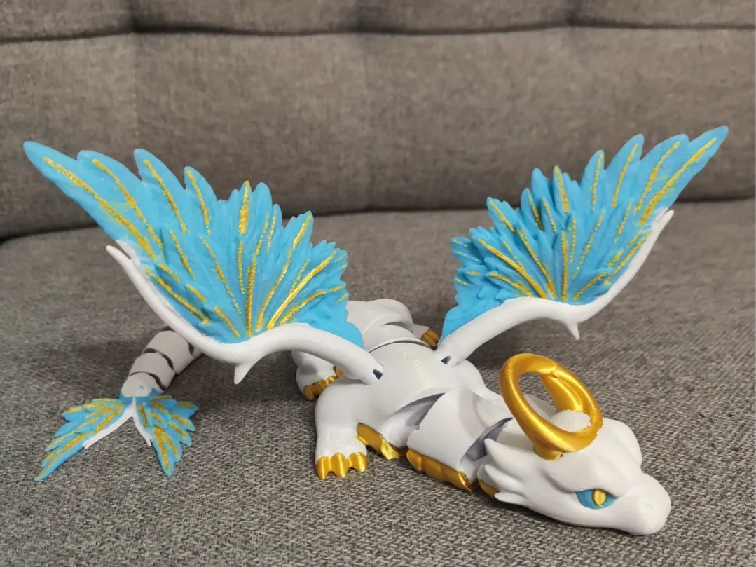 Articulated Celestial Dragon with Wings