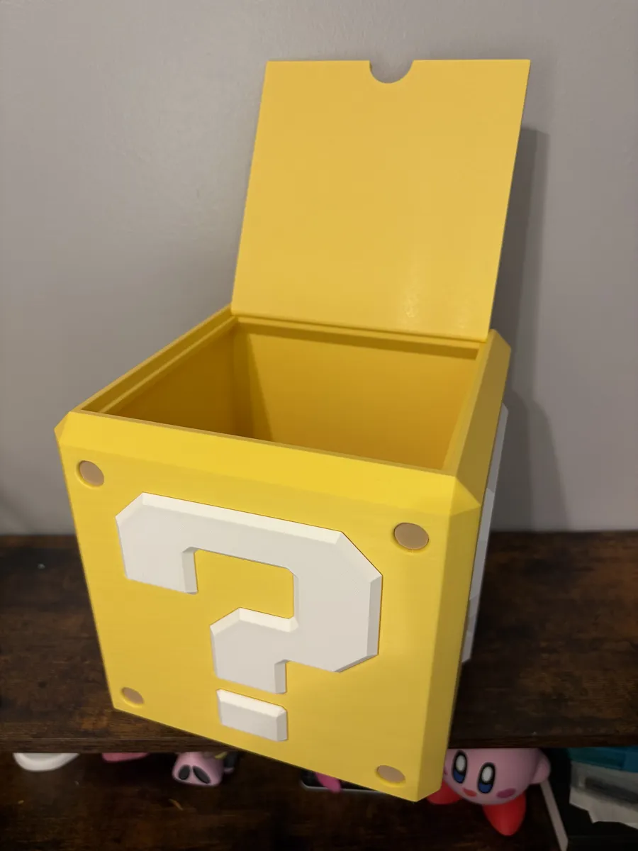 Question Mark Block Box / Popcorn Bucket, photo 3 of 4 - Question Mark Block Box / Popcorn Bucket Props & Cosplays