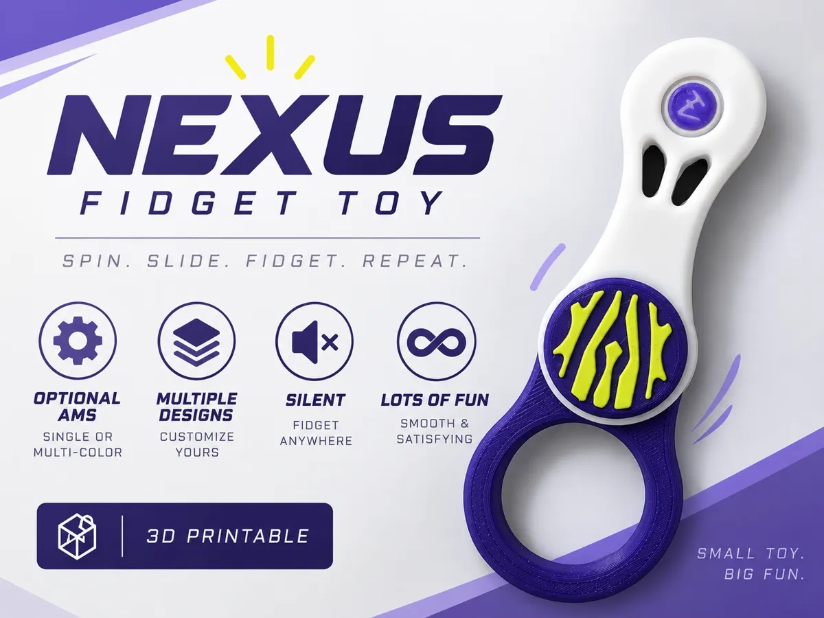 NEXUS Finger Fidget - Cool Fidget OPTION - Flexi & Articulated Toys, in stock