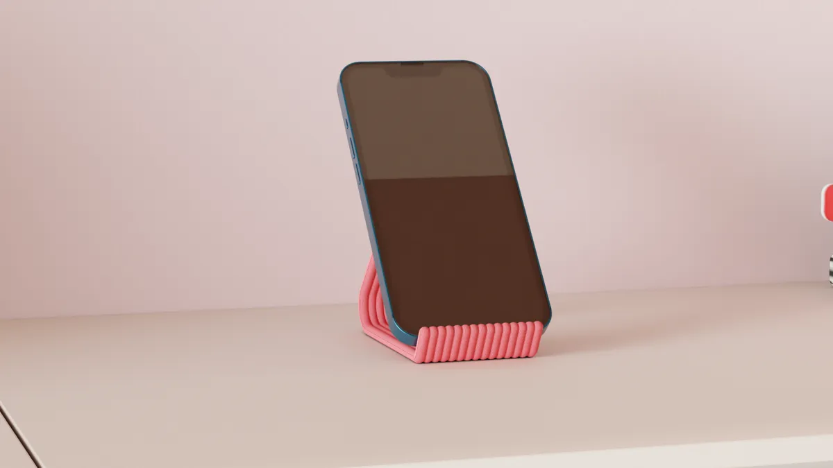 Minimalist Layered Design Phone Stand, photo 2 of 4 - Minimalist Layered Design Phone Stand Mobile & Device Accessories