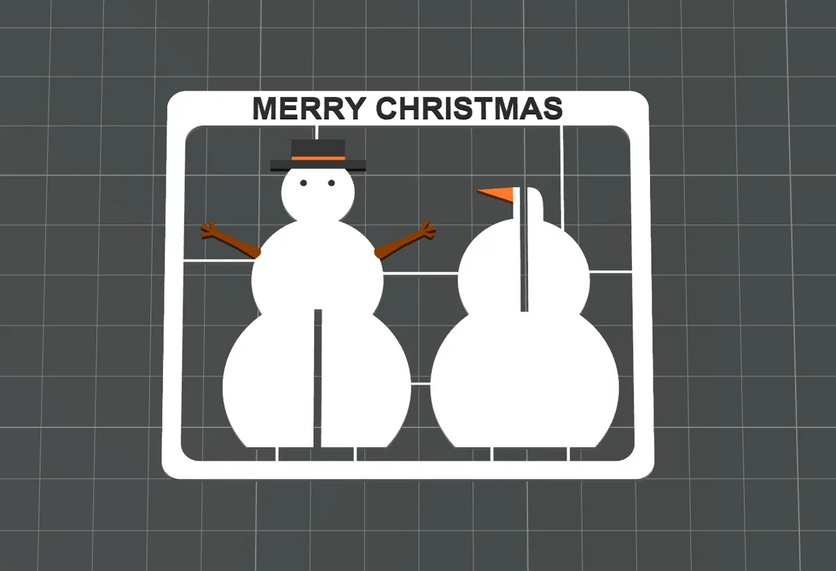 Christmas snowman kit card, photo 3 of 3 - Christmas snowman kit card Generative Art
