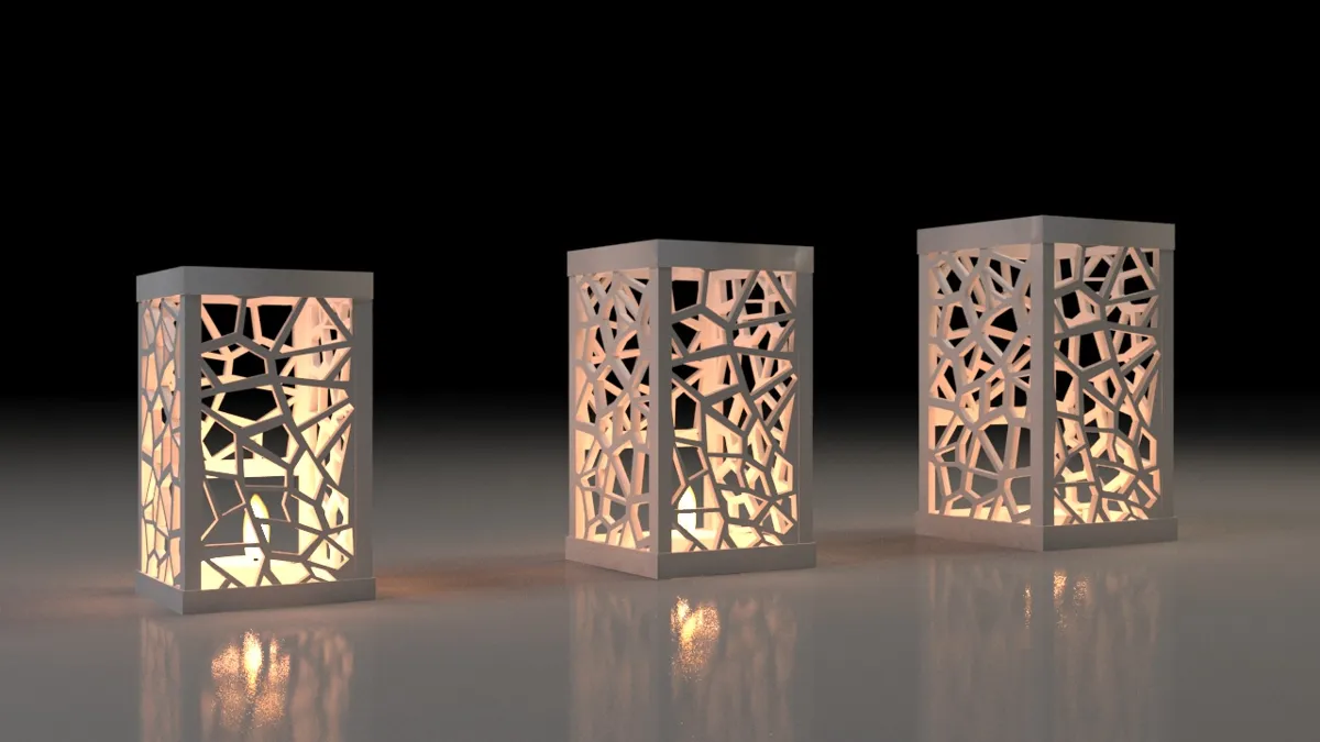 Voronoi tealight holder, photo 3 of 3 - Voronoi tealight holder Home Decor Items