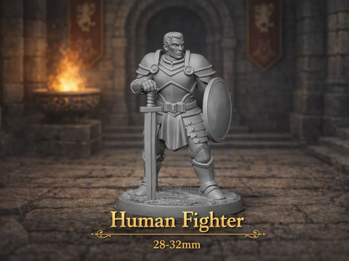 Human Fighter - DND miniature