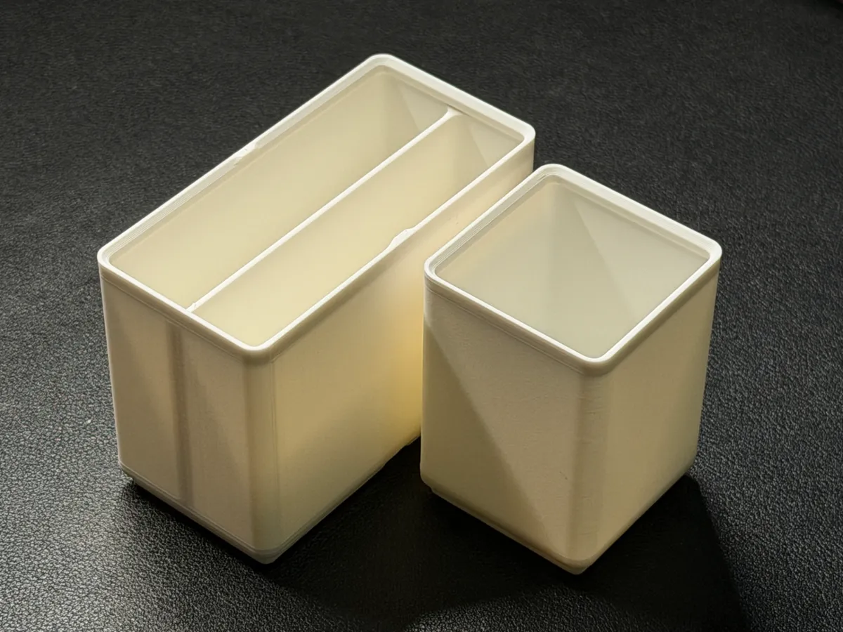 2x1 and 1x1 Gridfinity stackable bins, 8U height