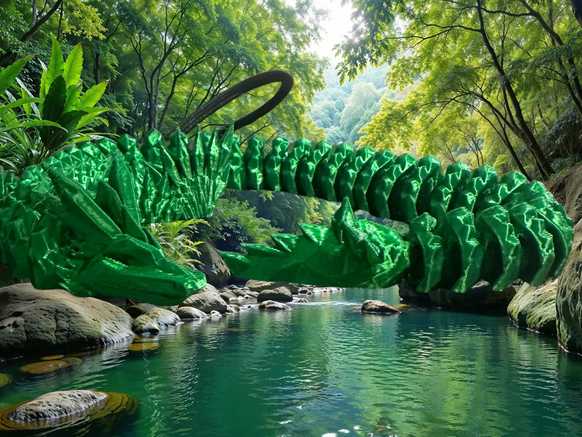 Articulated Spike Dragon With Wings