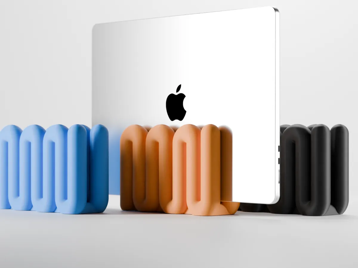 Wibble Aesthetic Laptop Stand. Vertical Wibble Ver