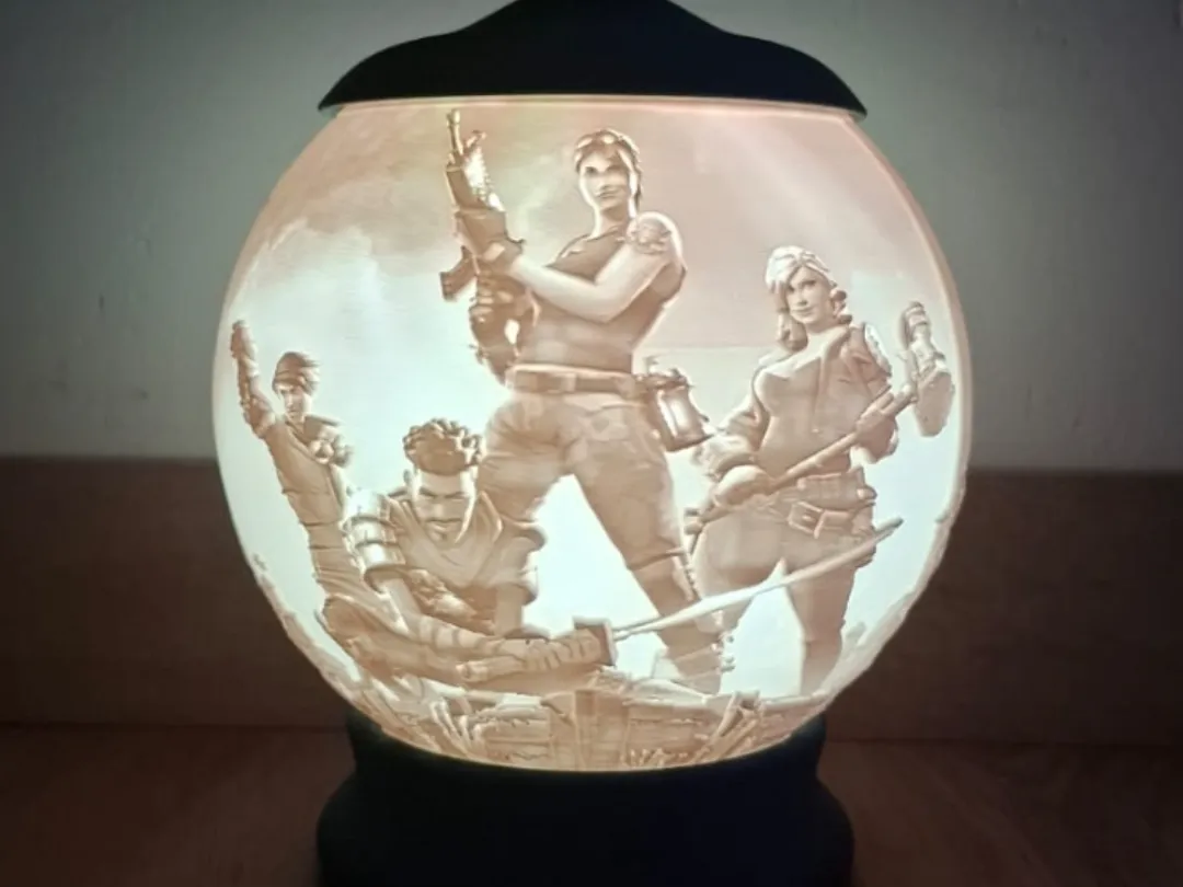Globe lithophanie - fortnite