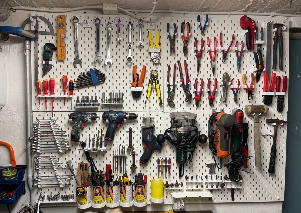 Epic IKEA Skådis garage collection, set of 40!, photo 3 of 4 - Epic IKEA Skådis garage collection, set of 40! Tools