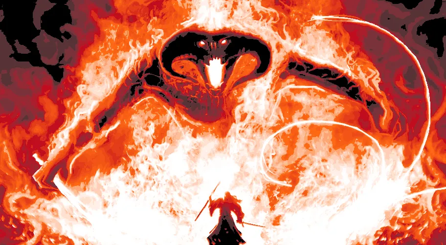 Balrog Lord of The Rings HueForge, photo 2 of 2 - Balrog Lord of The Rings HueForge Generative Art