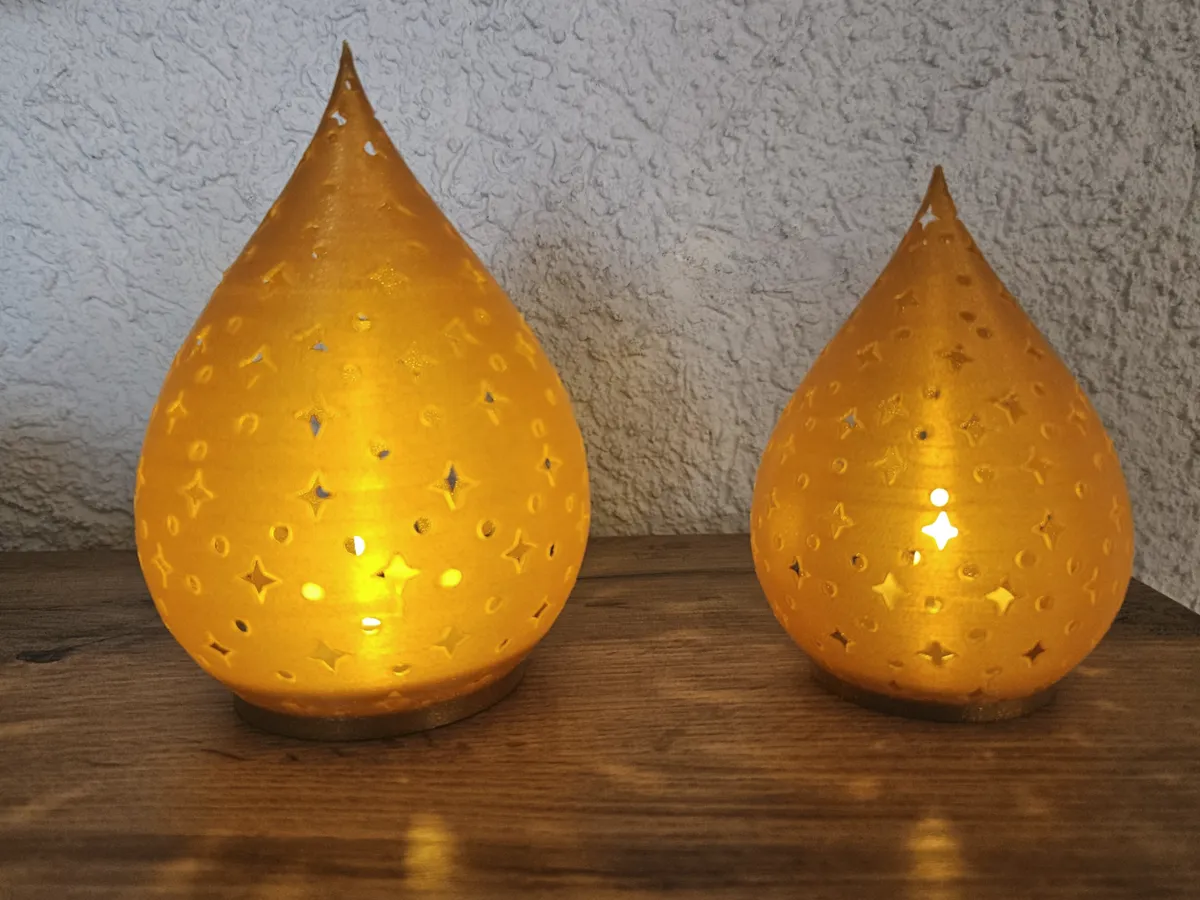 Christmas Tea light Set Tear shape