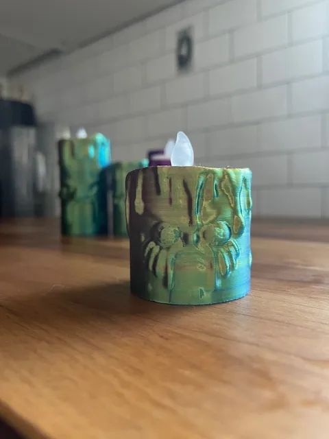 Melted Faces Candle tealight holder, photo 3 of 4 - Melted Faces Candle tealight holder Household