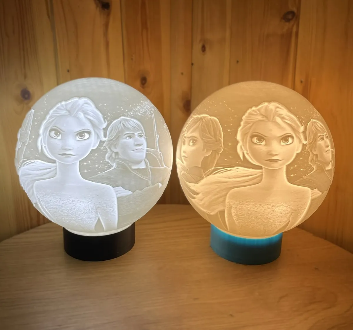 Frozen Lithophane Lamp (with MH001 LED Insert), photo 2 of 4 - Frozen Lithophane Lamp (with MH001 LED Insert) Home Decor Items
