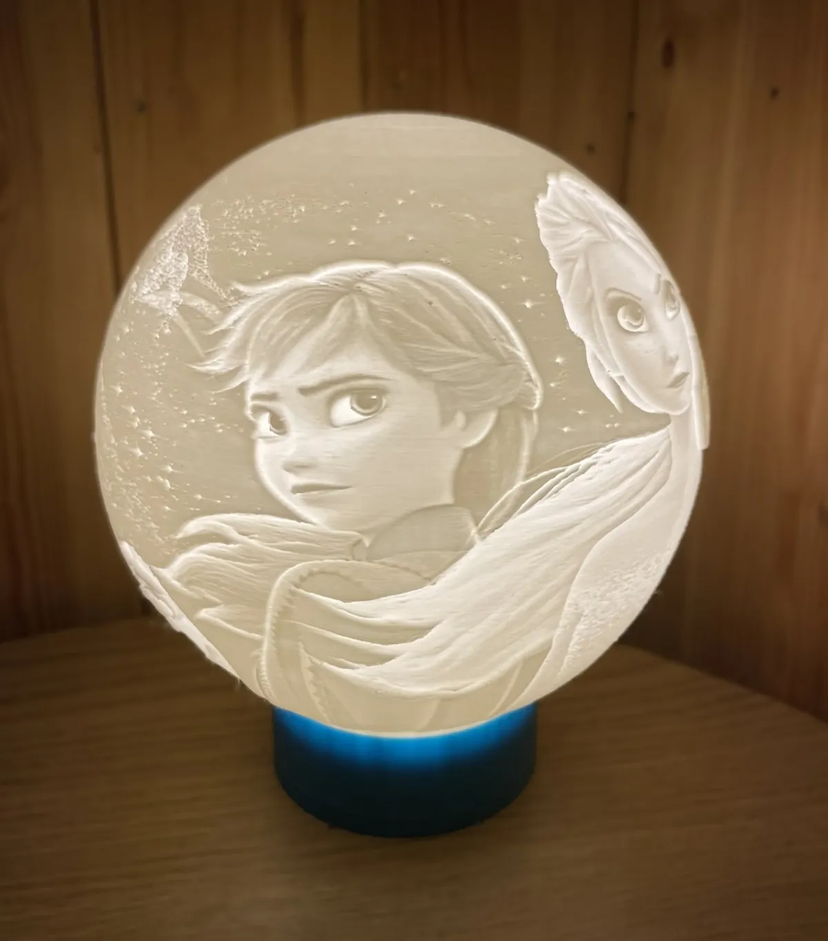 Frozen Lithophane Lamp (with MH001 LED Insert), photo 4 of 4 - Frozen Lithophane Lamp (with MH001 LED Insert) Home Decor Items