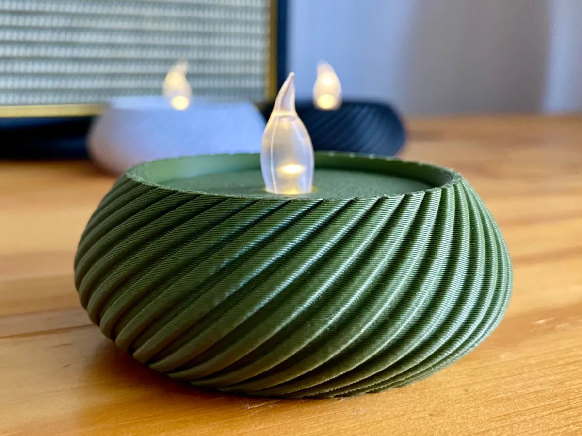 Stylish Tea Light Holder v2 - LED Tea lamp candle