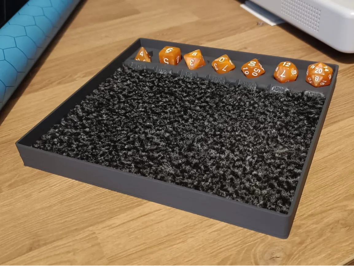 Dice tray with holder for full dice set - Dice Trays & Rolling Trays, in stock